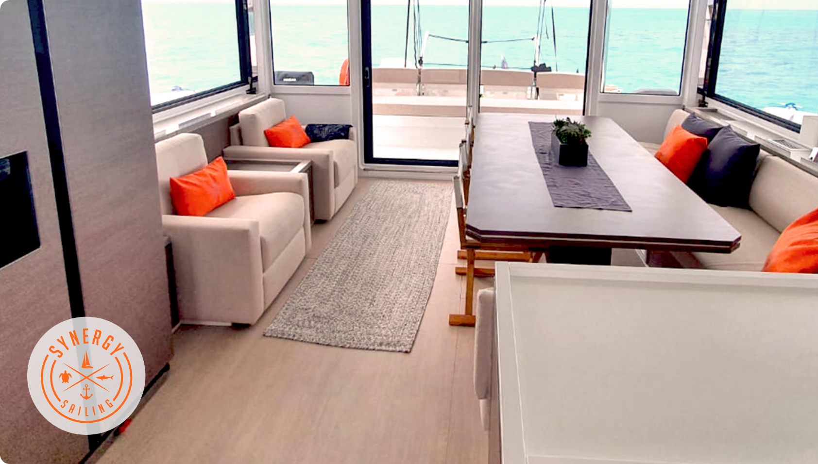 Interior of the Synergy yacht