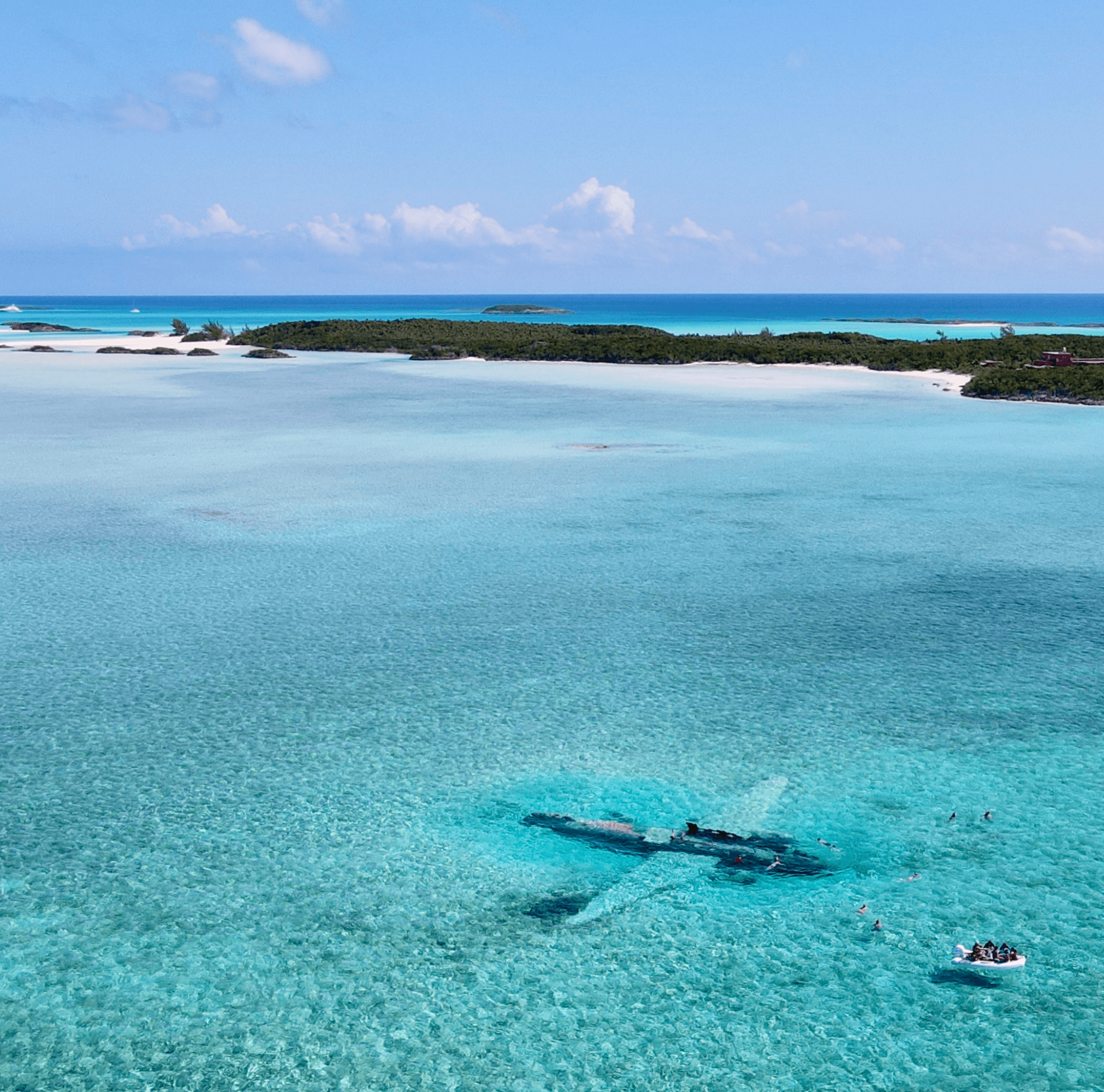 The water of Bahamas island