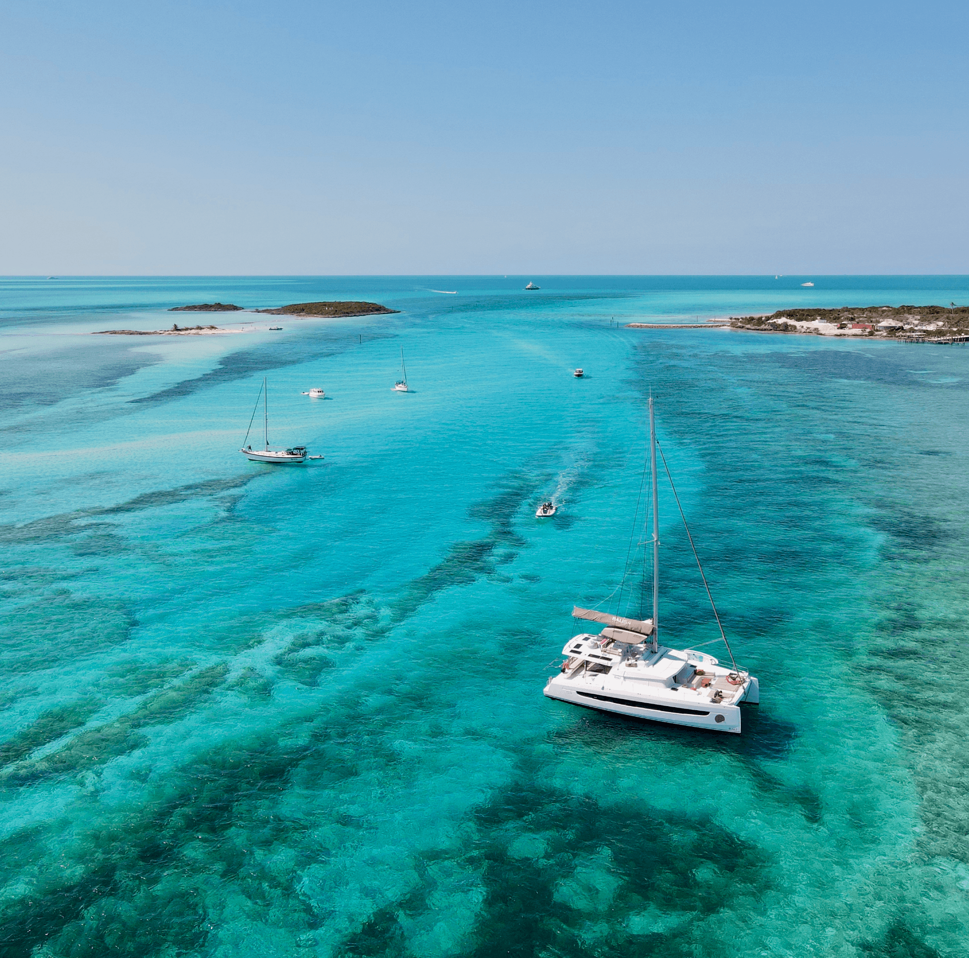 The water of Bahamas island