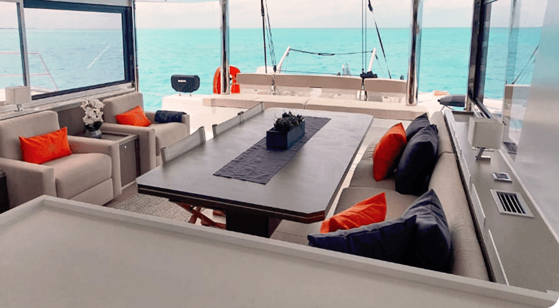 Interior of the Synergy yacht